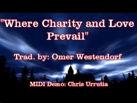 where charity and love prevail|omer westendorf.